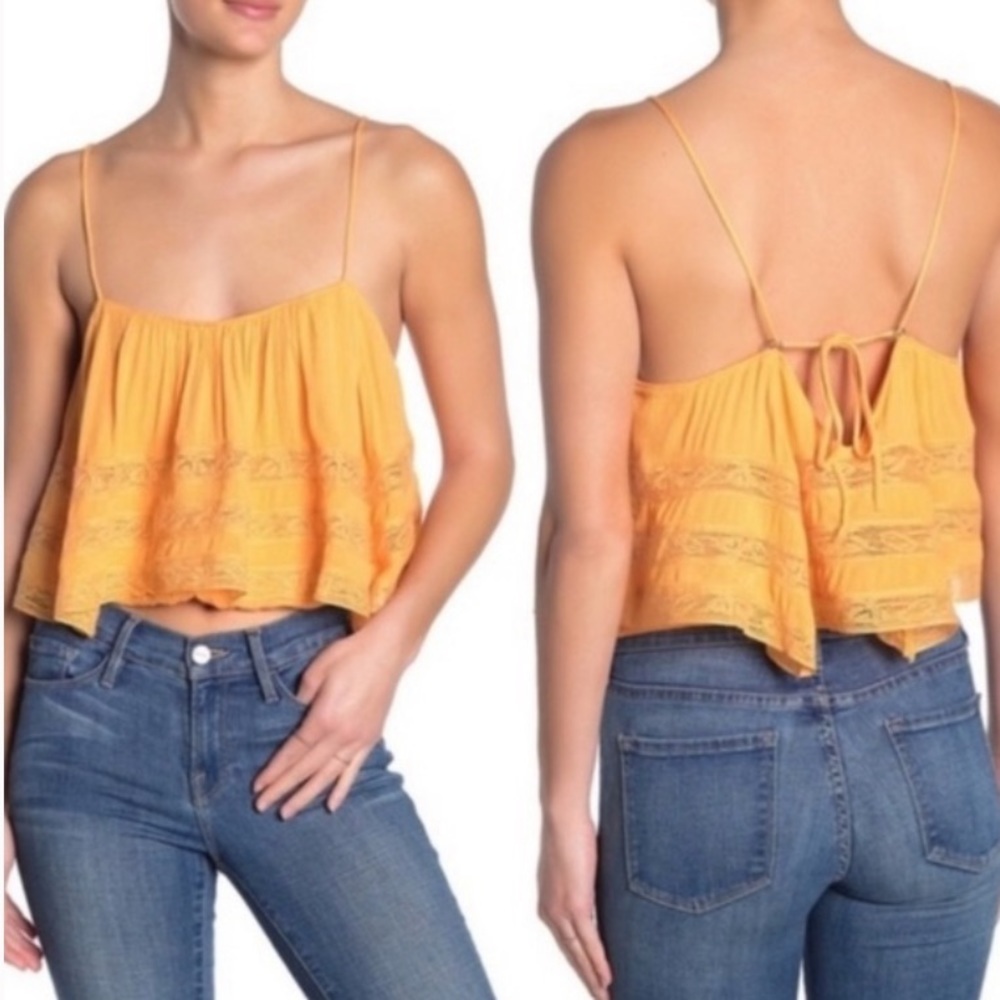 Free People Home Again Cami Crop Top - Picture 1 of 10